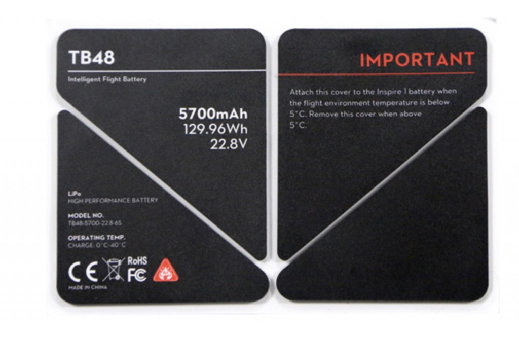 autocollants chauffants pour dji inspire